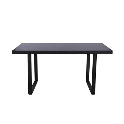 China Customizable Dining Table Metal Height Non-Functional Dining Tables Modern Expandable Leg MDF Wood Dining Table for sale