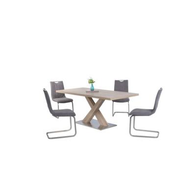 China Modern Style MDF Extendable Dining Table Folding Dining Table Can Fit About 6 Person Dining Table Set for sale