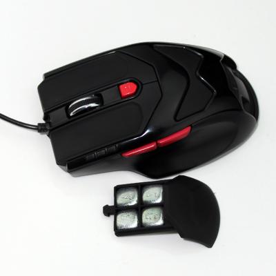 China Ergonomic Laser Wired USB gaming mouse with programmable buttons 600 1000 1600 DPI for sale