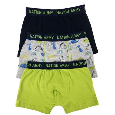 China Antibacterial Cute Kids Boy Teen Panties Organic Cotton Boxer Underwear for sale