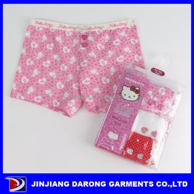 China Hotsale Anti-Static 100% Cotton Girls Boxer Briefs for sale