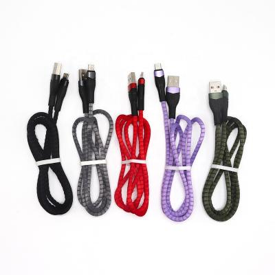 China Factory Wholesale Data Cable USB Nylon Material Multicolor Micro Fast Charging Data Cable Fast And Durable for sale