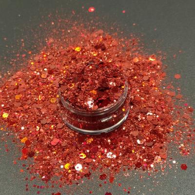 China Custom Mix Chunky Decoration Eye Glitter Chunky Face Glitter for Tumbler Printing Make up for sale