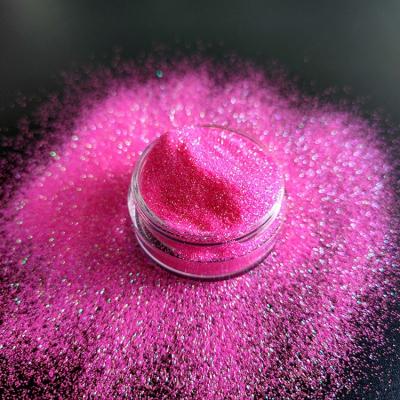 China Decoration And Make Up Wholesale Solvent Resistanc Pink Iridescent Glitter For Nail Crafts Make Up Printing for sale