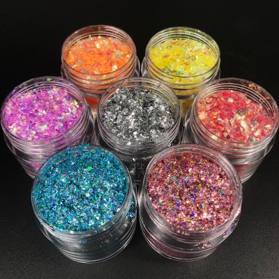 China Eco-Friendly Non-Toxic PET Bulky Fine Nail Glitter Iridescent Glitter For Nail Tumbler Make up for sale