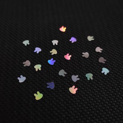 China Decoration Rabbit Glitter Holographic Silver Sequins for sale