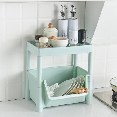 China Sustainable Multi-Function Rack Plastic Sideboard Pull Out Waste Bin Storage for sale