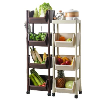 China Multi-Functional Plastic Sustainable Shelf Storage Rack Shelves For Home Storage for sale