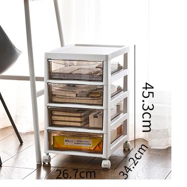 China Four-Layer Universal Storage Cabinet Plastic Storage Box Rack Drawer Storage Cabinet for sale