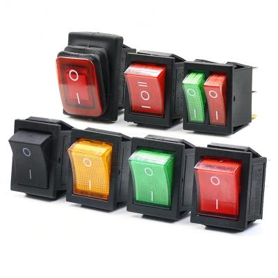 China T85 RK1023 Waterproof Illuminated Round Rocker Switch for sale