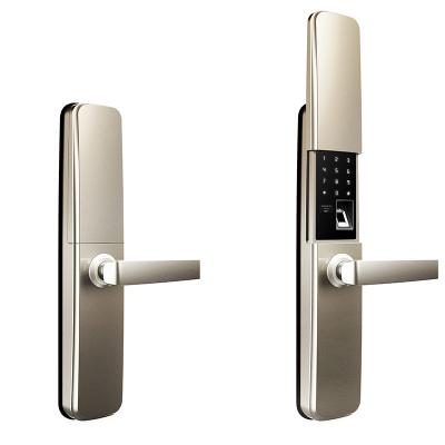 China 3G Electronic Wireless APP Electronic Mortise Door Handle RFID Keyless Smart Lock For Hotel for sale