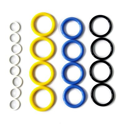 China Blauw zegel Silicone elastomeer materiaal Vlak pakket Dubbele O-ring Oliebestendige zegel REACH ROHS Te koop