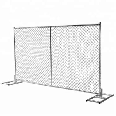 China Easily Assembled Hot Galvanized Temporary Chain Link Fence Panel With Bases for sale