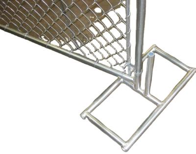 China Easily Assembled Hot Galvanized Temporary Chain Link Fence Panel With Bases for sale