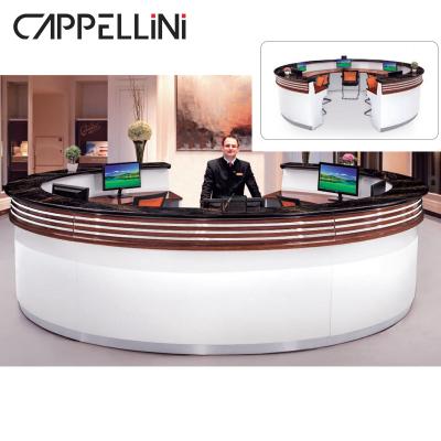 China (Other) Hotel Reception Modern Design Adjustable Reception Counter, White Reception for Hotel Lounge for sale