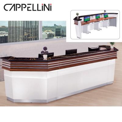 China Adjustable High Quality Modern White Hospital Reception Desk Front Desk Table (Others) Counter Furniture for sale