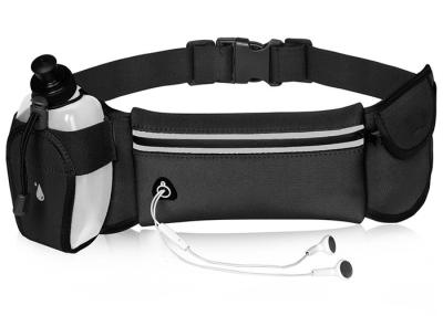 China Black Running Sport Waist Pouch Multi Function Adjustable Belt 94 * 23CM Size for sale