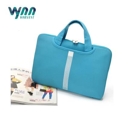 China Pockets Carrying Laptop Travel Bag , Blue Waterproof Laptop Case With Handle for sale