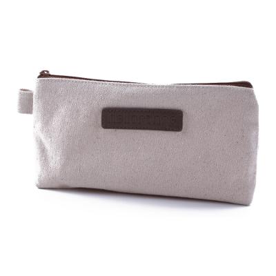 China Square Portable Canvas Pencil Case , Handled Zipper Pencil Case Eco Friendly for sale