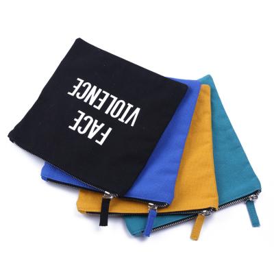 China Canvas Portable Pencil Case Various Styles Cotton Material Letter Pattern for sale