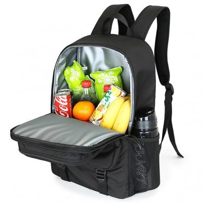 China Soft Insulated backpack food delivery lunch bag large capacity fresh storage food   for picnic for sale