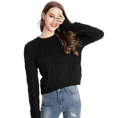 China Women's Anti Shrink Sweater And Pullover Fall Winter Thick Collar Long Sleeve Low Collar Feminine Knitted Jumper Top Knitwear for sale