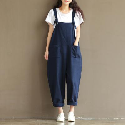 China Loose Trousers Cotton Anti-pilling Suspenders Trousers Leisure Casual Pants for sale