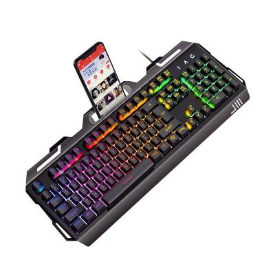 China Membrane Black V2 Wired RGB Backlight Gaming Keyboard Switches Mechanical Multimedia 104 Key Mini USB Standard Portable Keyboards for sale