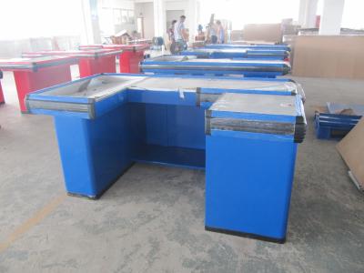 China Electronic Anti Rust Standard Checkout Counter With Side Table for sale