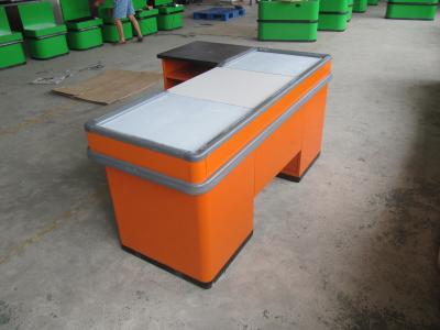 China Orange Customized Cashier Counter Table for sale