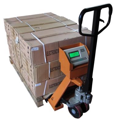 China 3000kg Electronic Forklift Scale Pallet Jack With Scale Pallet for sale