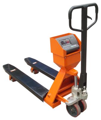 China 3000kg Electronic Forklift Scale Pallet Truck With Scale Pallet for sale