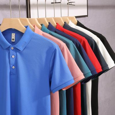 China High Quality Men's Polo Shirt Golf Custom Blank Cotton Polyester Anti-Wrinkle Men's Polo Shirts Plus Size Mens Clothing for sale