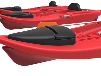 China Tamaño modificado para requisitos particulares cubierta plástica roja de la tapa de la pared del doble de Sit On Top Kayak With en venta