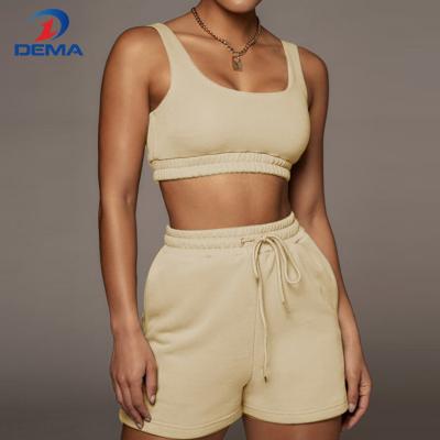 China Hot Selling Breathable Bra With Shorts Suit Sports And Leisure Running Shorts Equipment Sweater Suit Women for sale