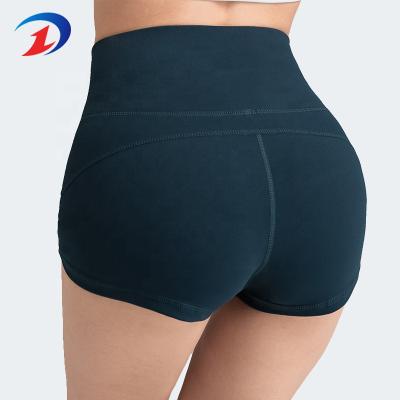 China Dema Breathable Sports Shorts 2021 Running Booty Women Sports Shorts Yoga Fitness Workout Short Pants High Waist Popular Gym Gaiters for sale