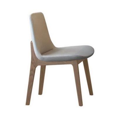 China Modern Design Wooden Legs Nordic Upholstered Dining Chair for sale