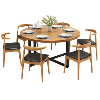 China Solid Wood Factory Wholesale Customized Practical Professional Solid Wood Leg Dining Table And Chairs Set Tables And Chairs For Dining for sale