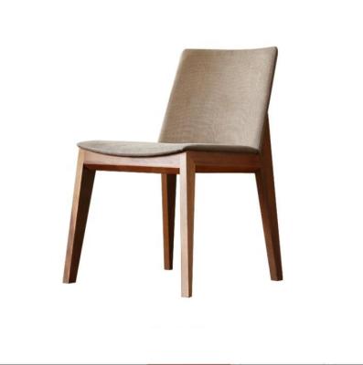 China Light Luxury Nordic Luxury Chair With Ash Wood Fabric Leather Upholstered Chairs for sale