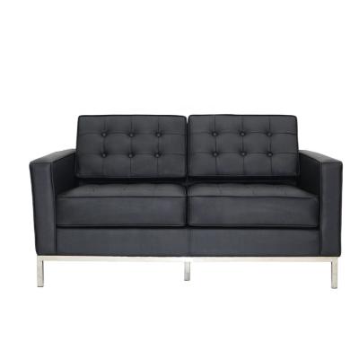 China High Quality Modern Black Wooden Modern Office Sofa Leather Reception Sofa for sale