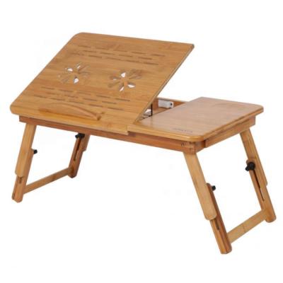 China Exquisite Laptop Easy Assembly and Disassembly Factory Price Workmanship Table Computer Desk Lap Desk with Wooden Legs Metal Folding Computer Desk for sale