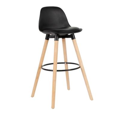 China Factory Supply Solid Legs Chair Bar Stool Nordic Wholesale Customized Wooden Chair For Kitchen for sale