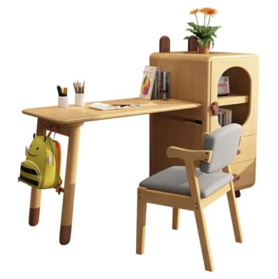 China Modern High Quality Practical Space Saving Wooden Kids Study Desk And Chairs for sale