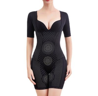 China Women Breathable Shapewear Energy Volcanic Stone Slimming Anion Fit Double Abdomen Girding Fat Free Lift Hips Body Shaper for sale