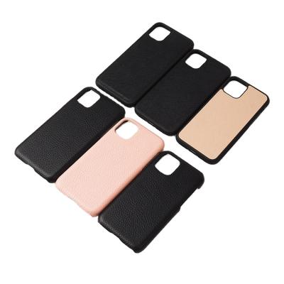 China Shockproof Custom Grain Pebbled Case Full Leather Cover For iPhone 13 for sale