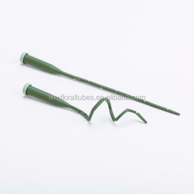 China PP Flower Tube With Spike Wedding Accessories Wired Plastic Flower Picks Flexible for sale