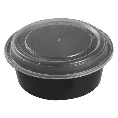 China Microwavable 32OZ BPA Free Safe Reusable Disposable Round Microwave Meal Prep Plastic Food Containers/Lidded Bowl With Lid for sale