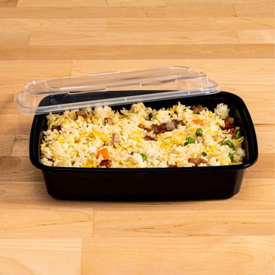 China Manufacturer Wholesale Disposable Lunchbox Plastic Food Storage Containers Microwavable With Attached Lids for sale