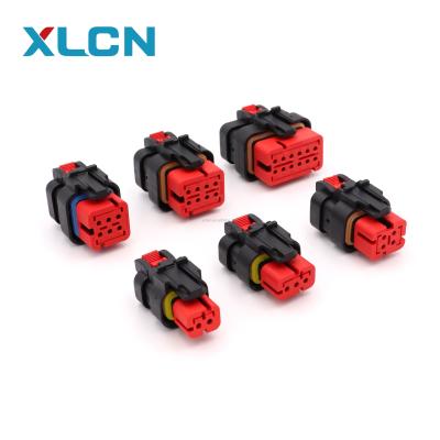 China 16 Series Automotive Waterproof Connector Wire Red Housing Harness for sale