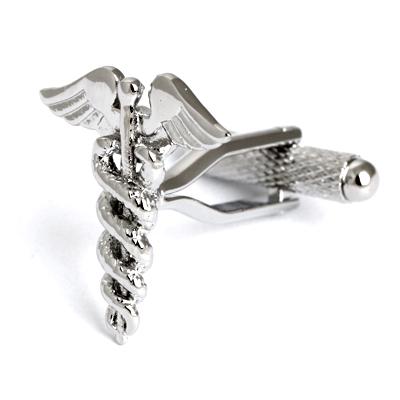 China SILVER ALLOY STERLING SYMBOL MEDICAL CUFFLINKS for sale